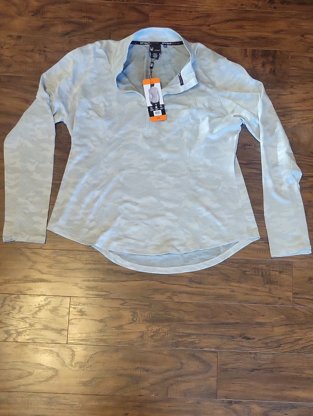 Light Grey Long Sleeve Quarter-Zip Performance Top
